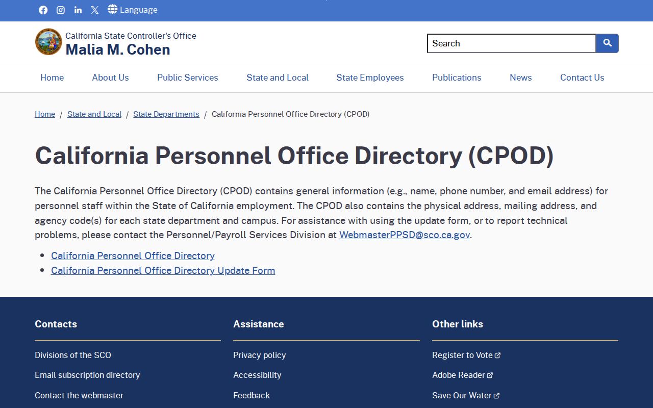 Highland people directories California personnel office roster