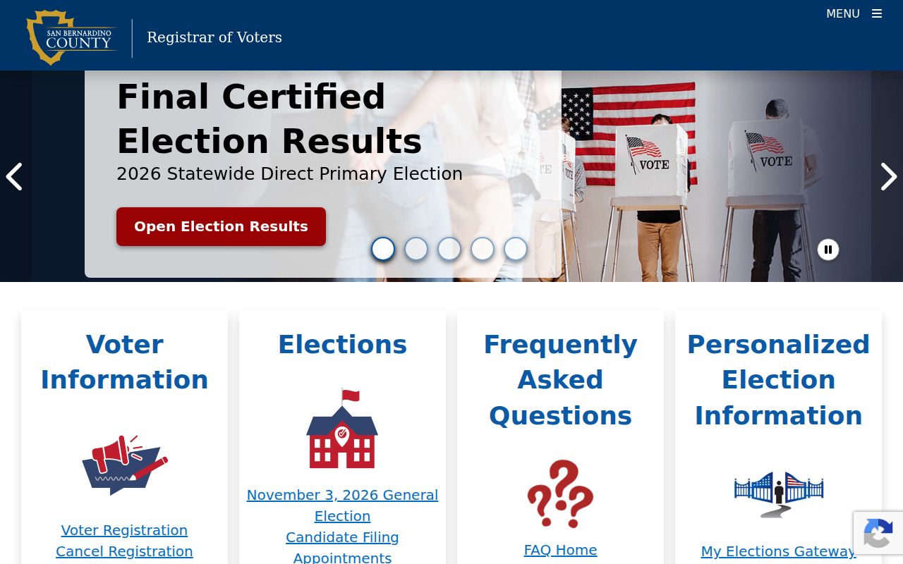 Highland voter records Registrar of Voters home page